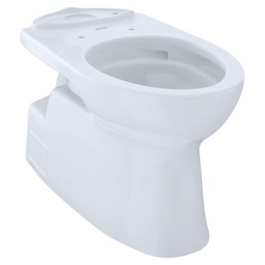 Click here to see Toto CT474CUFG#01 Toto Vespin II Universal Height Elongated Skirted Toilet Bowl with CeFiONtect, Cotton White - CT474CUFG#01