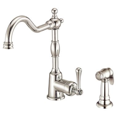 Click here to see Danze D401157PNV Danze Opulence Single-handle Kitchen Faucet, 1.75 Gpm, Polished Nickel - D401157PNV
