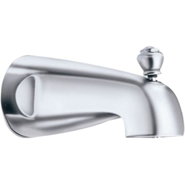 Click here to see Moen 3810PM Moen Monticello Wall Mounted Platinum Diverter Tub Spout with Pull-Up Diverter, 1/2-inch CC Connection - 3810PM