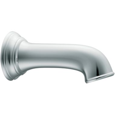 Click here to see Moen 3858 Moen Dartmoor Wall Mounted Chrome Non-Diverter Tub Spout, 1/2-inch Connection Size, Slip Fit - 3858