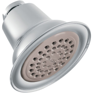 Click here to see Moen 6303 Moen Easy Clean XLT Single-Spray Function Shower Head, Round, 3-1/2in Diameter Spray Head, Fixed Wall-Mount, Full Spray, 2.5 GPM, Chrome - 6303
