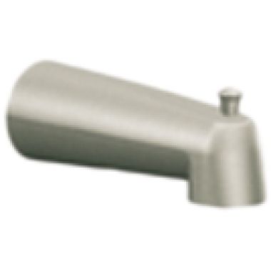 Click here to see Moen 3853BN Moen Eva 7-Inch Wall Mounted Brushed Nickel Tub Spout with Pull-Up Diverter, Slip Fit, 1/2-inch Connection Size - 3853BN