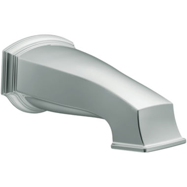 Click here to see Moen S3860 Moen Rothbury Wall Mounted Chrome Non-Diverter Tub Spout, 1/2-inch Connection Size, Slip Fit - S3860