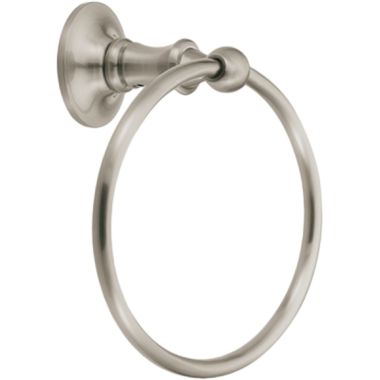 Click here to see Moen DN6786BN Moen Danbury Wall Mounted Hand Towel Ring, Brushed Nickel - DN6786BN