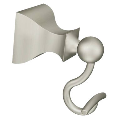 Click here to see Moen DN8303BN Moen Retreat Single Robe Hook with Mounting Hardware, Brushed Nickel - DN8303BN