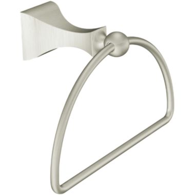 Click here to see Moen DN8386BN Moen Retreat Wall Mounted Hand Towel Ring, Brushed Nickel - DN8386BN