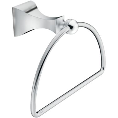 Click here to see Moen DN8386CH Moen Retreat Wall Mounted Hand Towel Ring, Chrome - DN8386CH