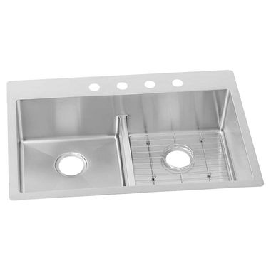 Click here to see Elkay ECTSRA33229BG0 Elkay ECTSRA33229BG0 Crosstown Stainless Steel Double-Bowl Sink Kit