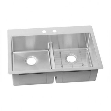 Click here to see Elkay ECTSRA33229BG2 Elkay ECTSRA33229BG2 Crosstown Stainless Steel Double Bowl Dual Mount Sink Kit