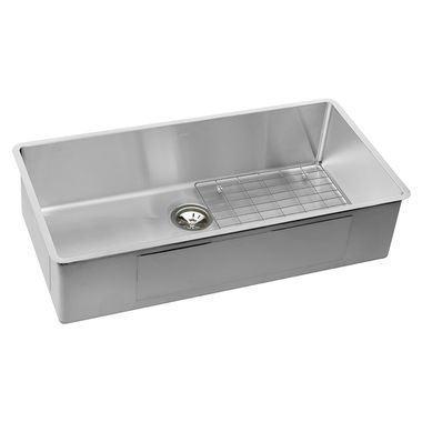 Click here to see Elkay ECTRU35179DBG Elkay ECTRU35179DBG Crosstown Stainless Steel Single Bowl Undermount Sink Kit