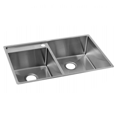 Click here to see Elkay ECTRUD31199L1 Elkay ECTRUD31199L1 Crosstown Stainless Steel Offset Double Bowl Undermount Sink with Water Deck