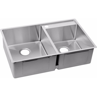 Click here to see Elkay ECTRUD31199RDBG0 Elkay ECTRUD31199RDBG0 Crosstown Stainless Steel Double Bowl Sink Kit with Aqua Divide
