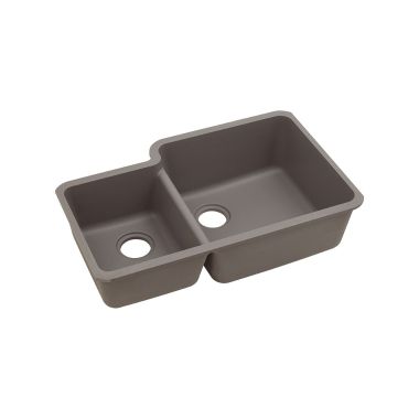 Click here to see Elkay ELGOU3321LGR0 Elkay ELGOU3321LGR0 Quartz Classic Double Bowl Under Mount Sink with Aqua Divide