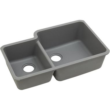Click here to see Elkay ELGOU3321LGS0 Elkay ELGOU3321LGS0 Quartz Classic Double Bowl Under Mount Sink with Aqua Divide