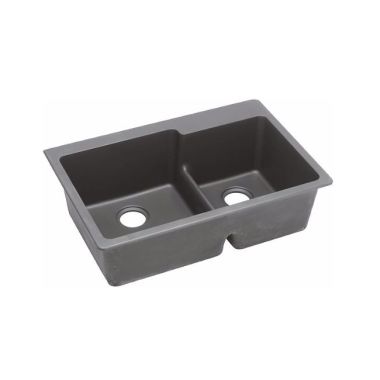 Click here to see Elkay ELGLBO3322GS0 Elkay ELGLBO3322GS0 Quartz Classic Double Bowl Top Mount Sink with Aqua Divide