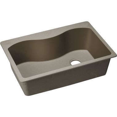 Click here to see Elkay ELGS3322RGR0 Elkay ELGS3322RGR0 Elkay Quartz Classic Single Bowl Top Mount Sink - Greige