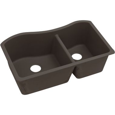 Click here to see Elkay ELXHU3220RCN0 Elkay Quartz Luxe 60/40 Double Bowl Undermount Sink - Chestnut (ELXHU3220RCN0)