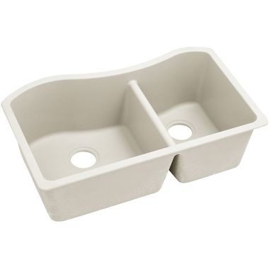 Click here to see Elkay ELXHU3220RRT0 Elkay Quartz Luxe 60/40 Double Bowl Undermount Sink - Ricotta (ELXHU3220RRT0)