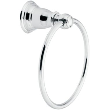 Click here to see Moen YB5486CH Moen Kingsley Wall Mounted Hand Towel Ring, Metal Mounting Post, Chrome - YB5486CH