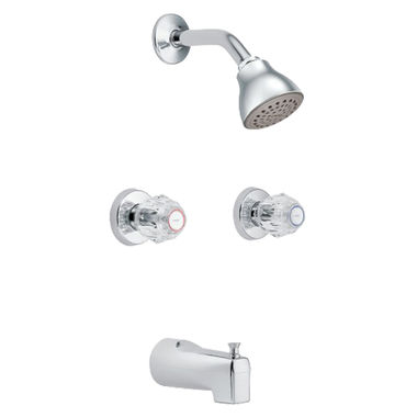 Click here to see Moen 2919EP Moen Chateau Standard Tub/Shower Faucet, 1.75 GPM, 1-Function, Dual Control, Knob Handle, Eco-Performance, CC Connection, Chrome - 2919EP