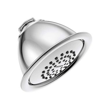 Click here to see Moen 6371 Moen Single-Spray Function Shower Head, 2.5 GPM, 4in Diameter Spray Head, Full Spray, Round, Fixed Wall-Mount Installation, Chrome - 6371