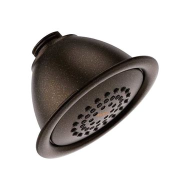 Click here to see Moen 6371ORB Moen Single-Spray Function 4in Shower Head, Full Spray, 2.5 GPM, LifeShine Finish, Fixed Wall-Mount, Nonmetallic Spray Face, Oil Rubbed Bronze - 6371ORB