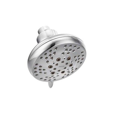 Click here to see Moen CL26500EPBN Moen Five-Spray Function Shower Head, LifeShine Finish, Eco-Performance, WaterSense Certified, 1.75 GPM, Brushed Nickel - CL26500EPBN