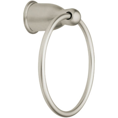 Click here to see Moen YB8086SN Moen Mason Round Wall Mounted Hand Towel Ring, Satin Nickel - YB8086SN