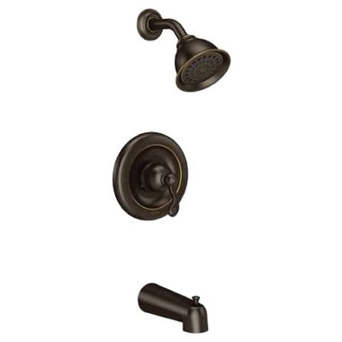 Click here to see Moen T2123BRB Moen Traditional Posi-Temp Tub/Shower Faucet, 2.5 GPM, 1-Function, Single Lever Handle, M-PACT, Mediterranean Bronze - T2123BRB
