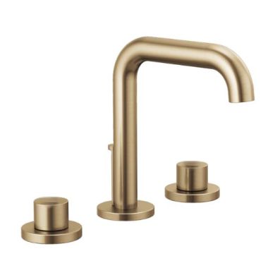 Click here to see Brizo 65335LF-GLLHP-ECO Brizo Litze Two-Handle Widespread Brilliance Luxe Gold Bathroom Faucet with Metal Pop-Up, 1.2 GPM, Three-Hole, Less Handles - 65335LF-GLLHP-ECO