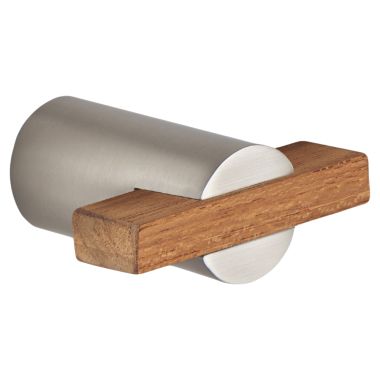 Click here to see Brizo 699135-NKTK Brizo Litze Brilliance Luxe Nickel/Teak Wood Drawer Pull - 699135-NKTK