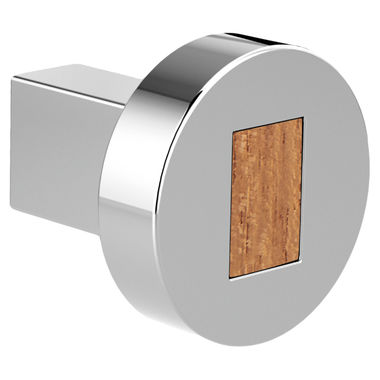 Click here to see Brizo 699235-PCTK Brizo Litze Metal Drawer Knob, Polished Chrome/Teak Wood - 699235-PCTK