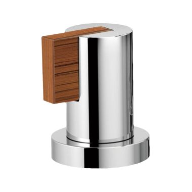 Click here to see Brizo HL632-PCTK Brizo Metal Lever Handle Kit for Litze Roman Tub Faucet, ADA, Polished Chrome/Teak Wood - HL632-PCTK