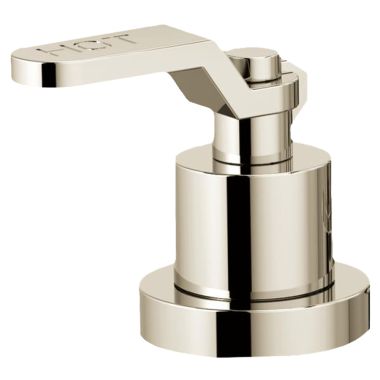 Click here to see Brizo HL634-PN Brizo Industrial Lever Handle Kit for Litze Roman Tub Faucet with Hot and Cold Debossed Letters, ADA, Brilliance Polished Nickel - HL634-PN