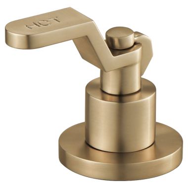 Click here to see Brizo HL5334-GL Brizo Industrial Lever Handle Kit for Litze Widespread Faucet w/ Hot/Cold Debossed Letters, ADA, Luxe Gold - HL5334-GL