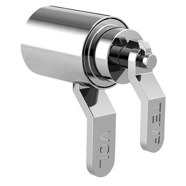 Click here to see Brizo HL6034-PC Brizo Industrial Lever Handle Kit for Litze Thermostatic Valve Trim, with Temp and Vol Debosed Letters, ADA, Polished Chrome - HL6034-PC