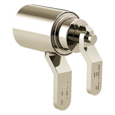 Click here to see Brizo HL6034-PN Brizo Industrial Lever Handle Kit for Litze Thermostatic Valve Trim, with Temp and Vol Debosed Letters, ADA, Brilliance Polished Nickel - HL6034-PN