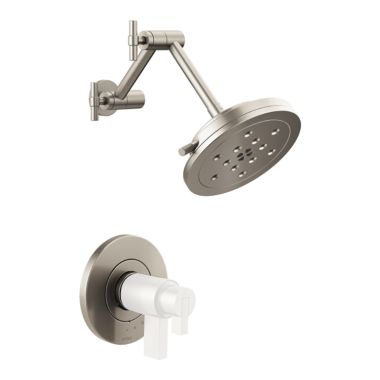 Click here to see Brizo T60235-NKLHP Brizo Litze TempAssure Thermostatic Shower Faucet with Multi-Function Showerhead, Less Handles, 1.75 GPM, Brilliance Luxe Nickel - T60235-NKLHP