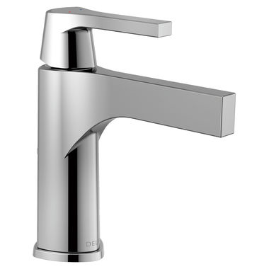 Click here to see Delta 574-LPU-DST Delta Zura Chrome Lavatory Faucet with Escutcheon, Less Pop-Up, 1.2 GPM, Single-Handle, DIAMOND Seal, Lever Handle - 574-LPU-DST