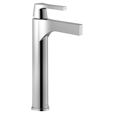 Click here to see Delta 774-DST Delta Zura Vessel Lavatory Faucet, Less Drain, 1.2 GPM, WaterSense, DIAMOND Seal, Polished Chrome - 774-DST