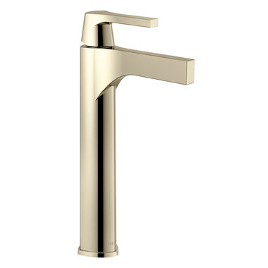 Click here to see Delta 774-PN-DST Delta Zura Vessel Lavatory Faucet, Less Drain, 1.2 GPM, WaterSense, DIAMOND Seal, Polished Nickel - 774-PN-DST