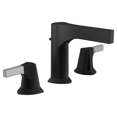 Click here to see Delta 3574-CSMPU-DST Delta Zura Chrome/Matte Black Lavatory Faucet for 5