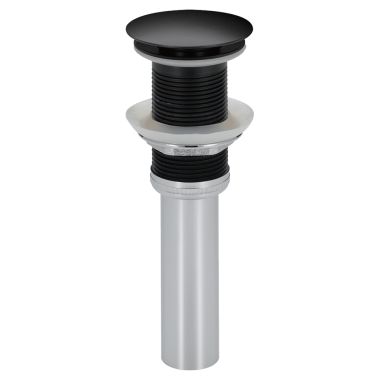 Click here to see Delta 72172-BL Delta 72172-BL Matte Black Push Pop-Up Lavatory Drain