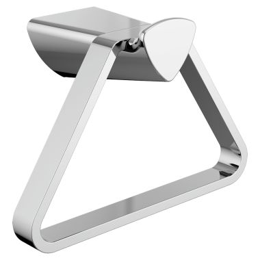 Click here to see Delta 77446 Delta Zura Triangular Wall Mounted Towel Ring with Mounting Hardware, Chrome - 77446