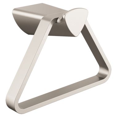 Click here to see Delta 77446-SS Delta Zura Triangular Wall Mounted Towel Ring with Mounting Hardware, Stainless - 77446-SS