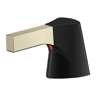 Click here to see Delta H274PM Delta Zura Metal Lever Handle Set for Bathroom Faucets, ADA, Polished Nickel/Matte Black, Pack of 2 - H274PM