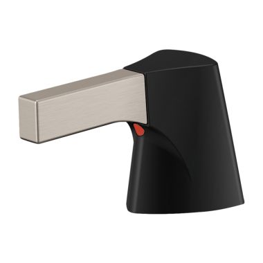 Click here to see Delta H274SM Delta H274SM Zura Metal Lever Handle Set for Lav or Bidet Faucets, Stainless/Matte Black