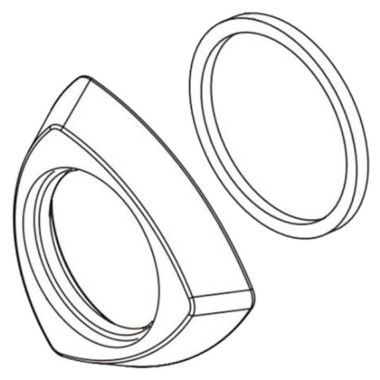 Click here to see Delta RP84250 Delta RP84250 Zura Handle Flange & Gasket - 2H Wall Mount, Chrome