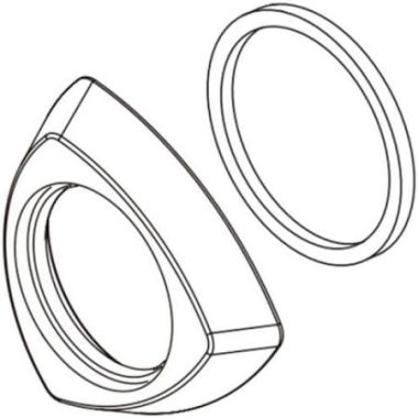 Click here to see Delta RP84250SS Delta RP84250SS Zura Handle Flange & Gasket - 2H Wall Mount, Stainless