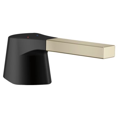 Click here to see Delta RP84411PM Delta RP84411PM Zura Metal Lever Handle Kit w/ Accent - Polished Nickel/Matte Black